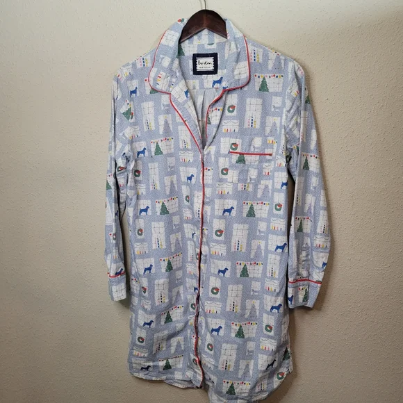 Boden Holiday Window Sleepwear Nightshirt - Picture 2 of 9